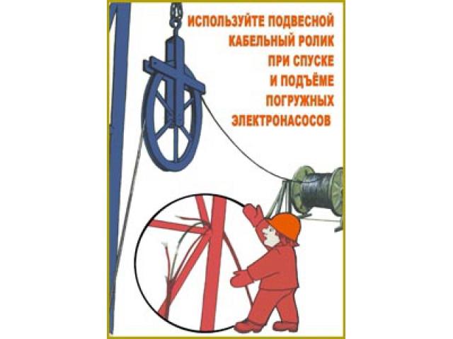 Используйте подвесной кабельный ролик при спуске и подъеме