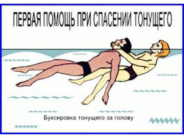 Буксировка тонущего за голову