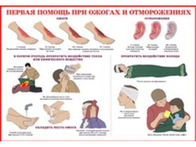 При ожогах и отморожениях-