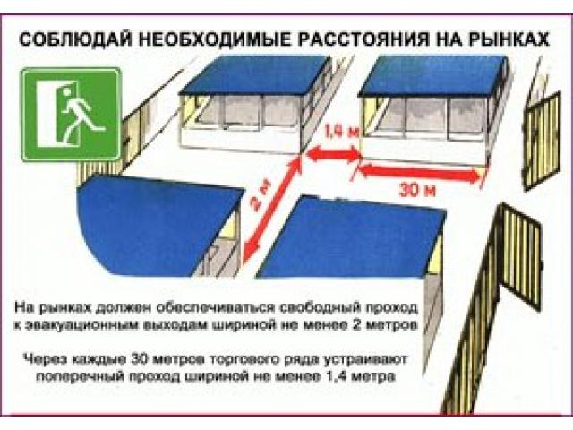 Соблюдайте необходимые расстояния на рынках