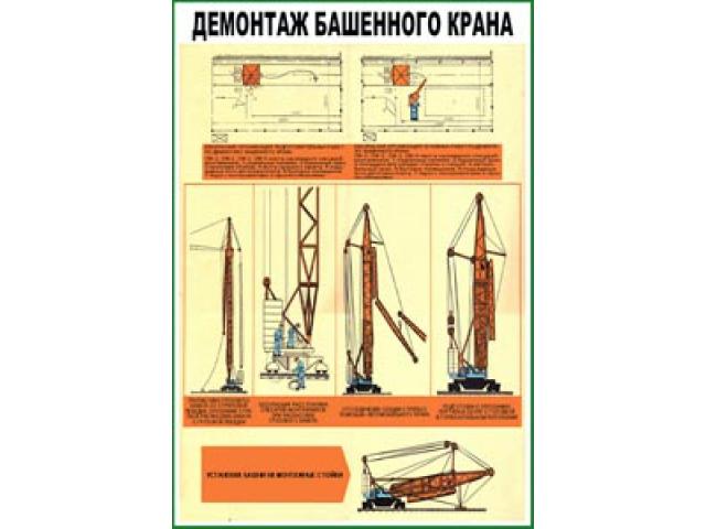 Демонтаж башенного крана