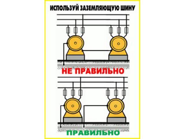 Используй заземляющую шину