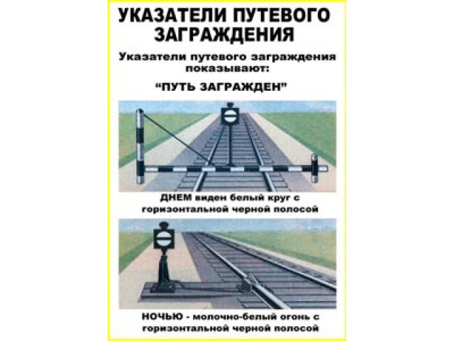 Указатели путевого заграждения Путь загражден