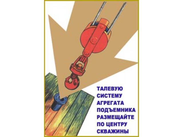 Талевую систему агрегата подъемника размещайте по центру скважины