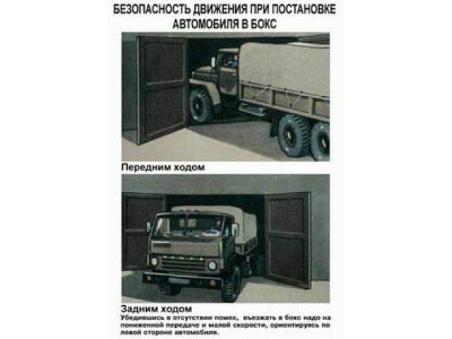 Безопасность движения при постановке автомобиля в бокс