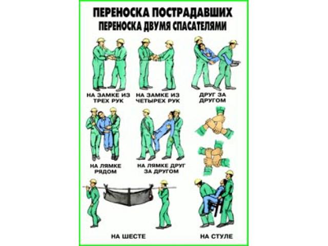 Переноска двумя спасателями