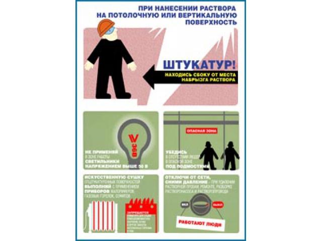 Принанесении раствора на потолочную