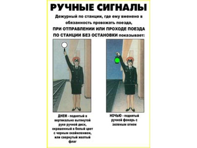 Ручные сигналы Дежурный по станции где ему вменено в обязанность провожать поезда